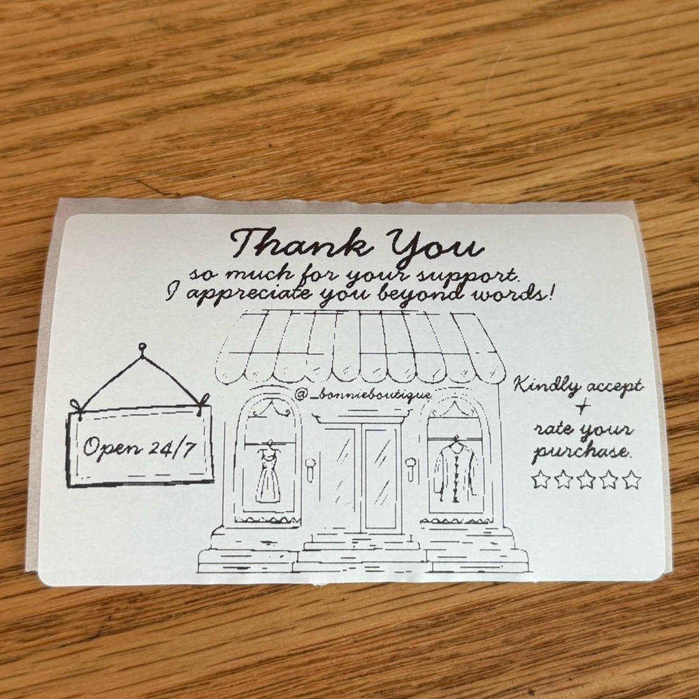 BUY NOW 200 Custom Thank You‎ QR Stickers Mix & Match - Picture 2 of 15